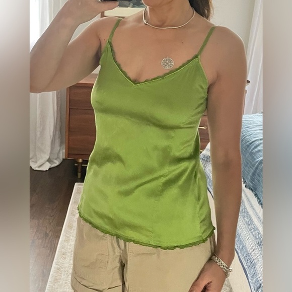 Luisa Cerano Chartreuse Silk Cami - Picture 5 of 10